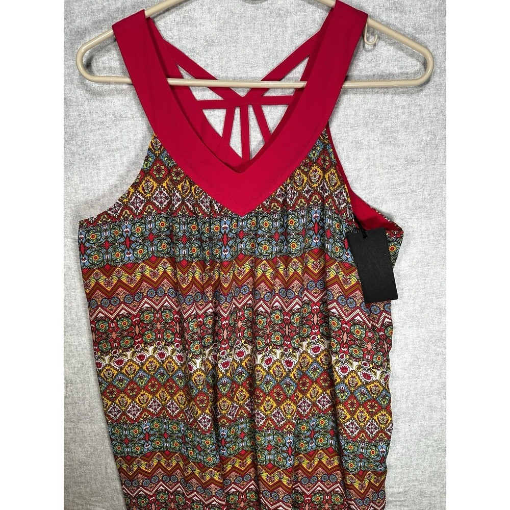 NWT ROSE AND OLIVE WOMENS Sleeveless Shift Dress Paisley Size Medium Halter